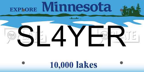 SL4YER Minnesota License Plate