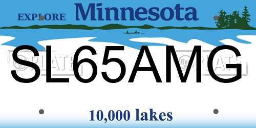 SL65AMG Minnesota License Plate