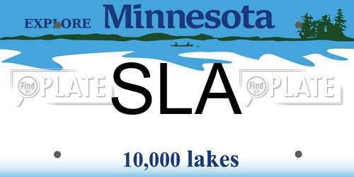 SLA Minnesota License Plate