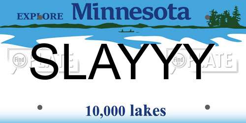 SLAYYY Minnesota License Plate