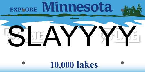 SLAYYYY Minnesota License Plate