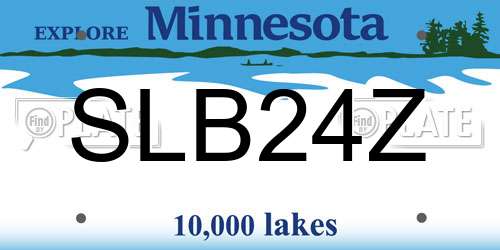 SLB24Z Minnesota License Plate