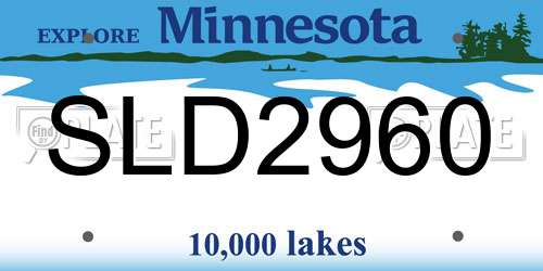 SLD2960 Minnesota License Plate