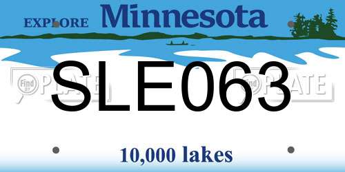 SLE063 Minnesota License Plate