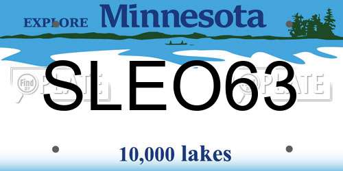 SLEO63 Minnesota License Plate