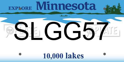 SLGG57 Minnesota License Plate