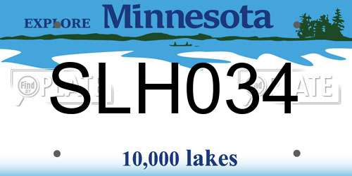 SLH034 Minnesota License Plate