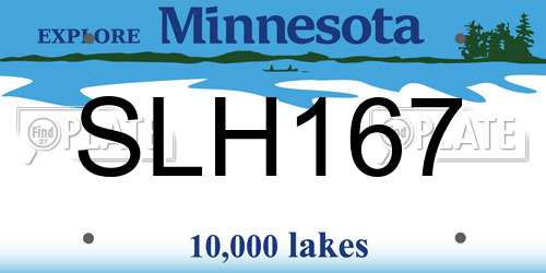 SLH167 Minnesota License Plate
