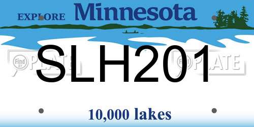 SLH201 Minnesota License Plate