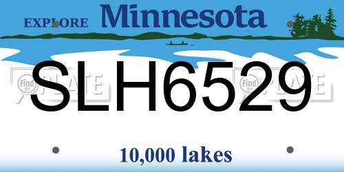 SLH6529 Minnesota License Plate