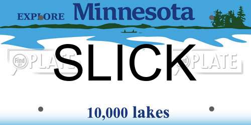 SLICK Minnesota License Plate