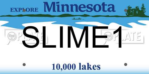 SLIME1 Minnesota License Plate