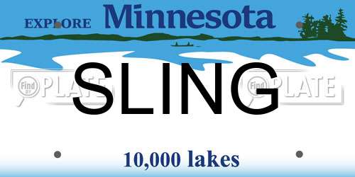 SLING Minnesota License Plate