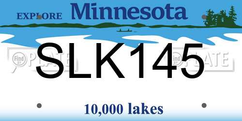 SLK145 Minnesota License Plate