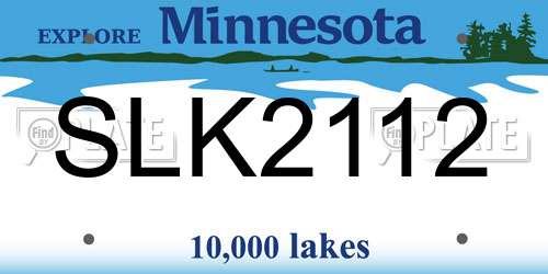 SLK2112 Minnesota License Plate