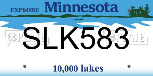 SLK583 Minnesota License Plate