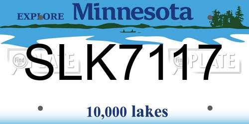 SLK7117 Minnesota License Plate