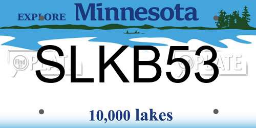 SLKB53 Minnesota License Plate