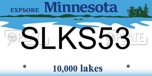 SLKS53 Minnesota License Plate