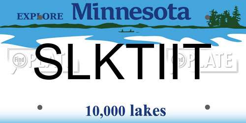 SLKTIIT Minnesota License Plate