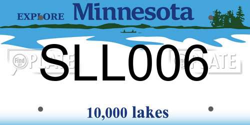SLL006 Minnesota License Plate