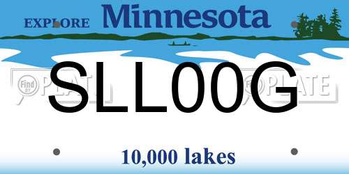 SLL00G Minnesota License Plate