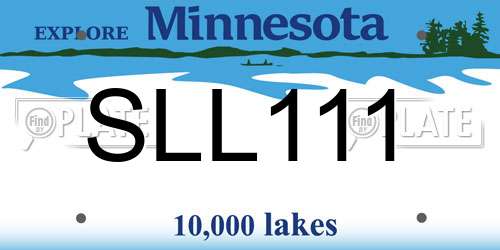 SLL111 Minnesota License Plate