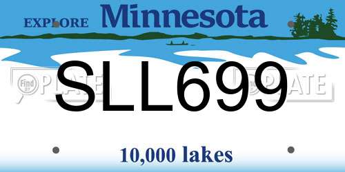 SLL699 Minnesota License Plate