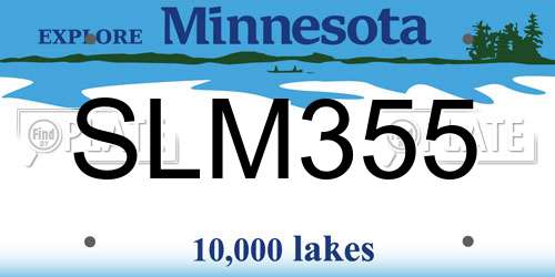 SLM355 Minnesota License Plate