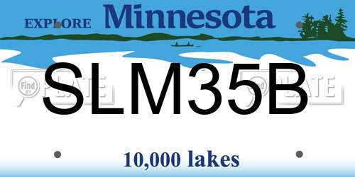 SLM35B Minnesota License Plate