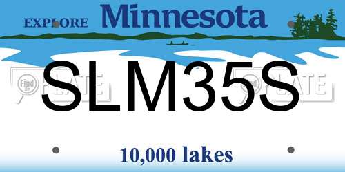 SLM35S Minnesota License Plate
