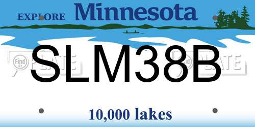SLM38B Minnesota License Plate