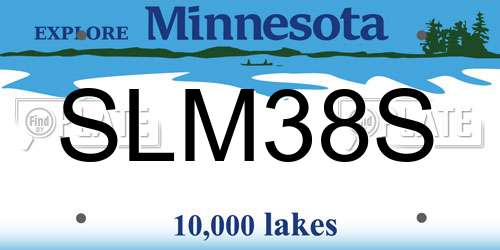 SLM38S Minnesota License Plate