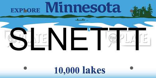 SLNETTT Minnesota License Plate