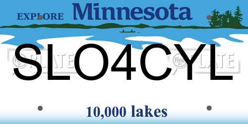 SLO4CYL Minnesota License Plate