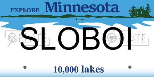 SLOBOI Minnesota License Plate