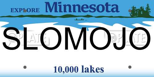 SLOMOJO Minnesota License Plate