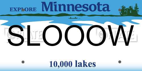 SLOOOW Minnesota License Plate