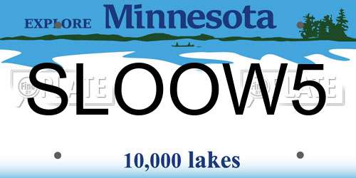 SLOOW5 Minnesota License Plate