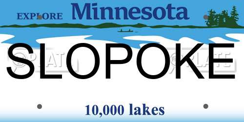 SLOPOKE Minnesota License Plate