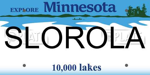 SLOROLA Minnesota License Plate