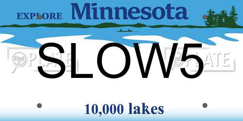 SLOW5 Minnesota License Plate