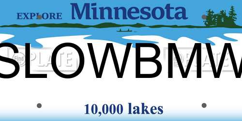 SLOWBMW Minnesota License Plate