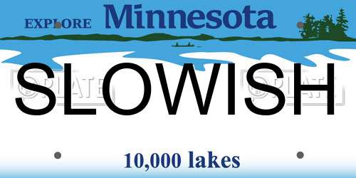 SLOWISH Minnesota License Plate