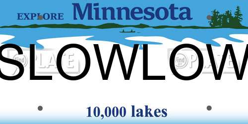 SLOWLOW Minnesota License Plate