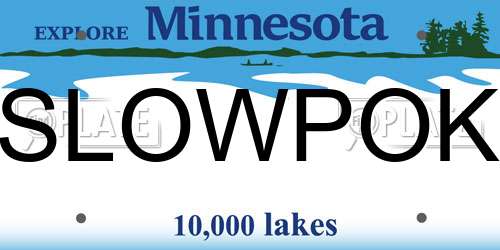 SLOWPOK Minnesota License Plate