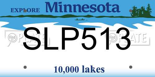 SLP513 Minnesota License Plate