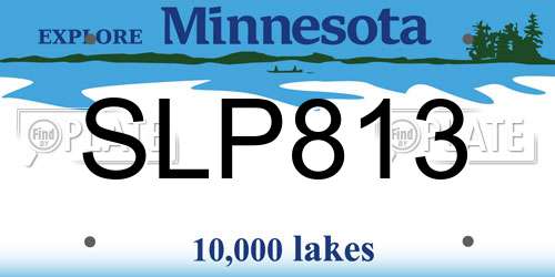 SLP813 Minnesota License Plate