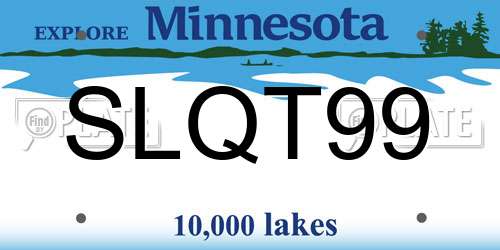 SLQT99 Minnesota License Plate