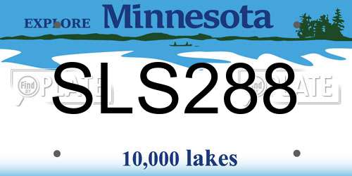 SLS288 Minnesota License Plate